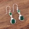 Green Onyx Gemstone 925 Sterling Silver Handmade Earrings For Mother's Day Gift EE-160-15