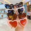 Kids Heart Sunglasses Summer Sunflower Sunglasses Girls Boys Cute Lovely Heart Sunglasses Children Retro UV400 Sun Glasses