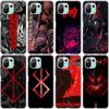 Anime Berserk Guts Phone Case For Xiaomi Mi 11 Lite NE 11i 10T 11T Pro A2 A3 Lite POCO F3 M3 M4 C31 X3 Pro NFC GT Black Cover
