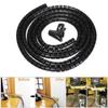 Winder 1.5m Length Wrap Clip Cable Holder Flexible Spiral Tube Wire Organizer Cord Protector