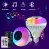 LED Music Light Bulb with Built-in Bluetooth Speaker, Wireless Smart Light Bulb with Remote Control, RGB Color Changing Speaker