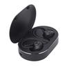 Bluetooth Earphone Waterproof Stereo Noise Cancelling Wireless Earbuds with Mic Earhook for Driving Sports Travel Black