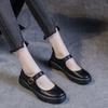 2025 Spring Platform Women's Shoes New Round Head Muffin Sole Soft Sole Shallow Mouth Single Shoes Versatile Square Mouth Flat Heel Casual Shoes