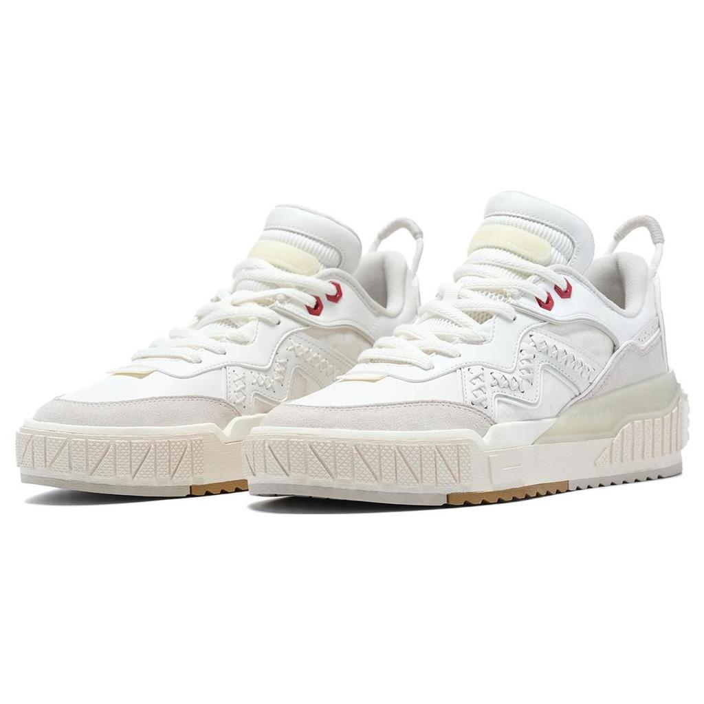 Li Ning 001 Unblock Non-Slip Wear-Resistant Low-Top Skate Shoes Men Sneakers Cloud-White Pearl-White AGCT001-1