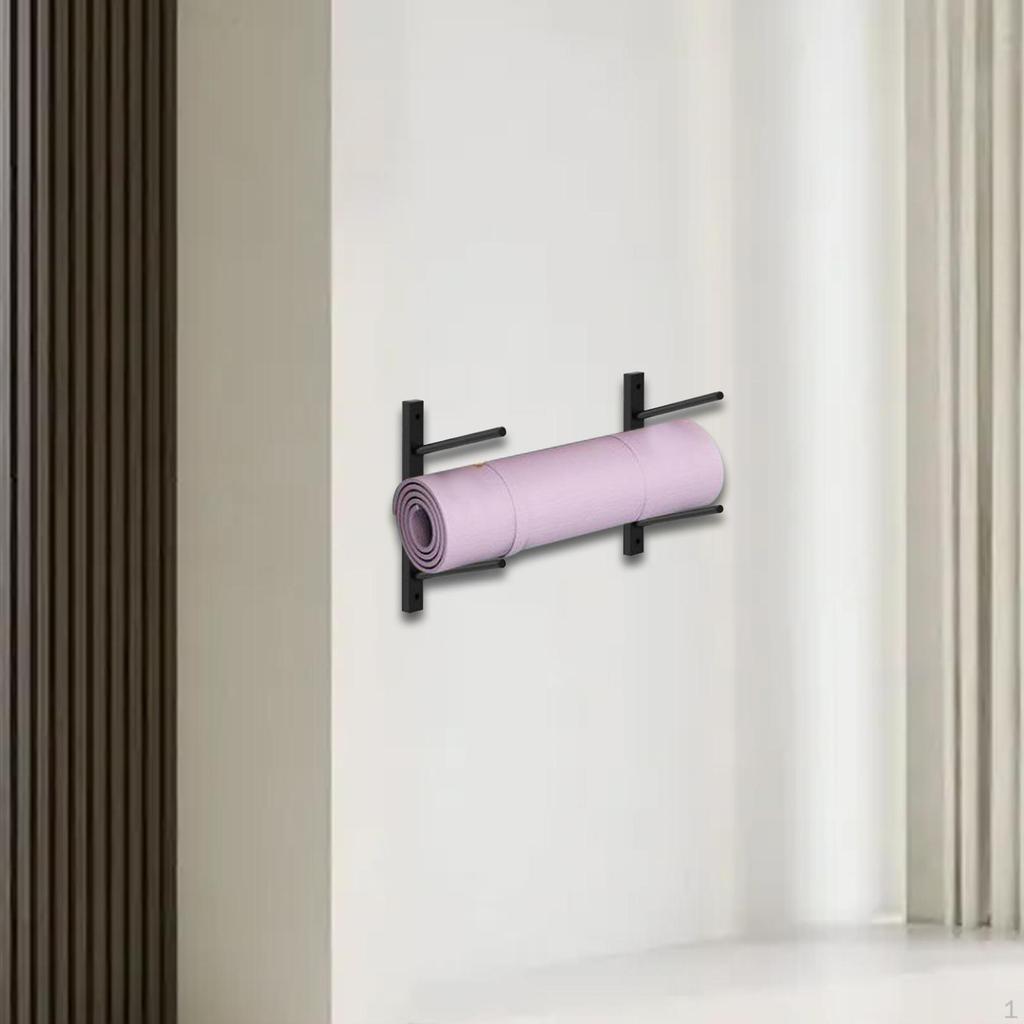 Стойка для хранения ковриков для йоги из 2 предметов: пенный ролик, фитнес-ленты, настенные крючки, органайзер для спортзала