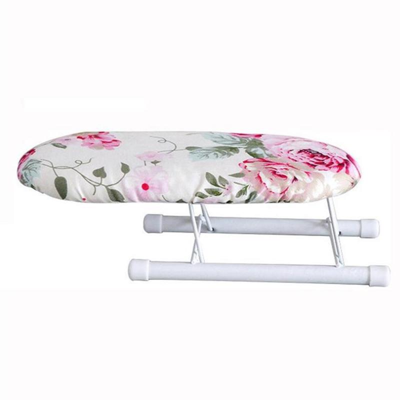 1Pcs Folding Mini Ironing Board With Folding Legs Portable Household Clothes Ironing Rack Home Supplies Heat Resistant Ironing Cover