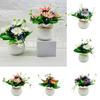 Artificial Potted Plants 5 Flower Head Home Office Table Centerpiece Wedding Faux Floral Bonsai Indoor Outdoor Desktop Decoration