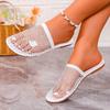 Fashion Sequin Mesh Wrapped-Toe Slippers Autumn New Round Toe Deep Mouth Soft Sole Anti-Slip Wear-Resistant Flats