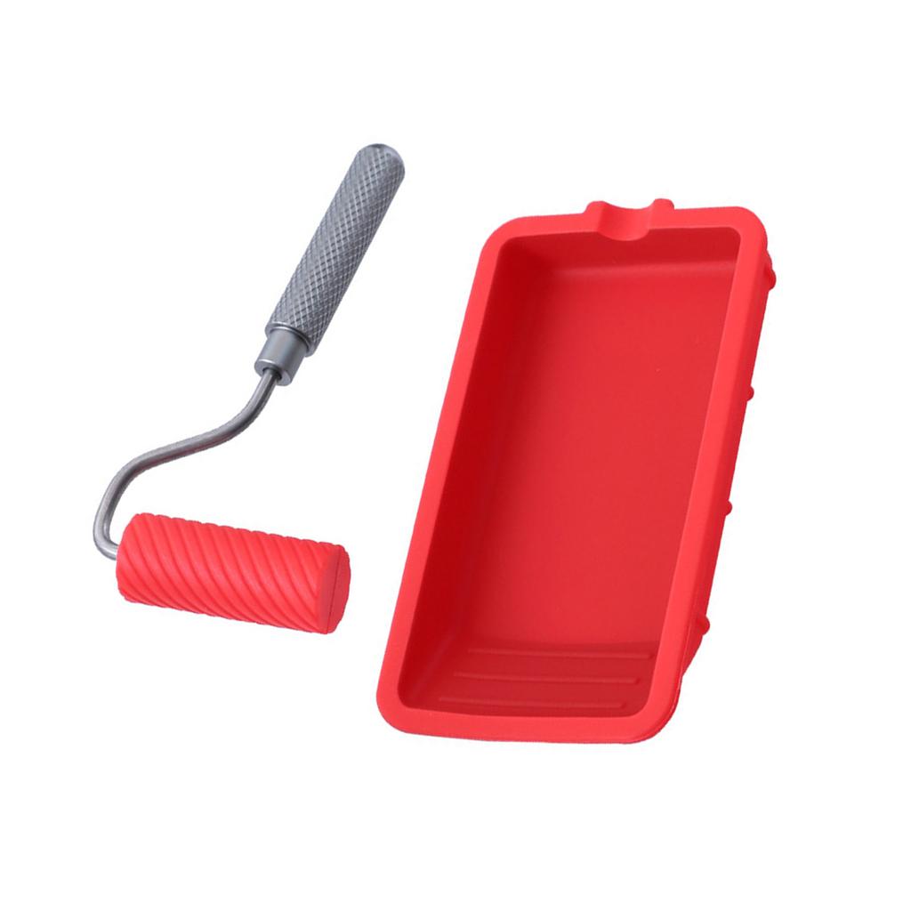 Upgrades Silicone Paint Roller with Brush Set with Tray Wall Painting Tool Completes Home Painting for House Improvement