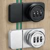 Keyless Combination Lock 3 Digital Code No Punching Password Display Case Lock Buckle Locker Hardware Glass Cabinet Door Lock