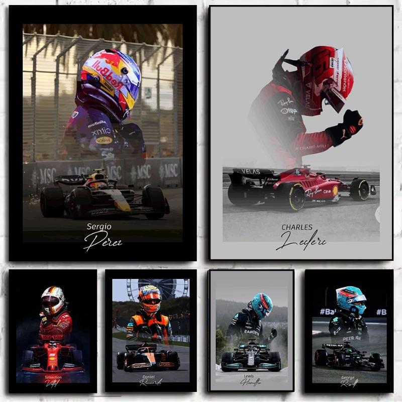 F1 Racer Collectible Series Poster Print Canvas Art Pictures Home for Living Room and Bedroom Wall Decor Frameless Painting