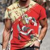 Christmas Men's T Shirt Pattern Print Casual Short Sleeve Tee O Neck Pullover Fashion Male T-Shirts Oversized Clothing Sportwear