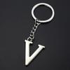Silver Color Zinc Alloy Pendant 26 Letter Keyring Car Key Rings Alphabet Keychain Letter Key Chains