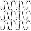 12pcs 8cm Metal S Hook Black Heavy Duty S Hooks Heay Duty Vinyl Coated S Hooks Laundry Room