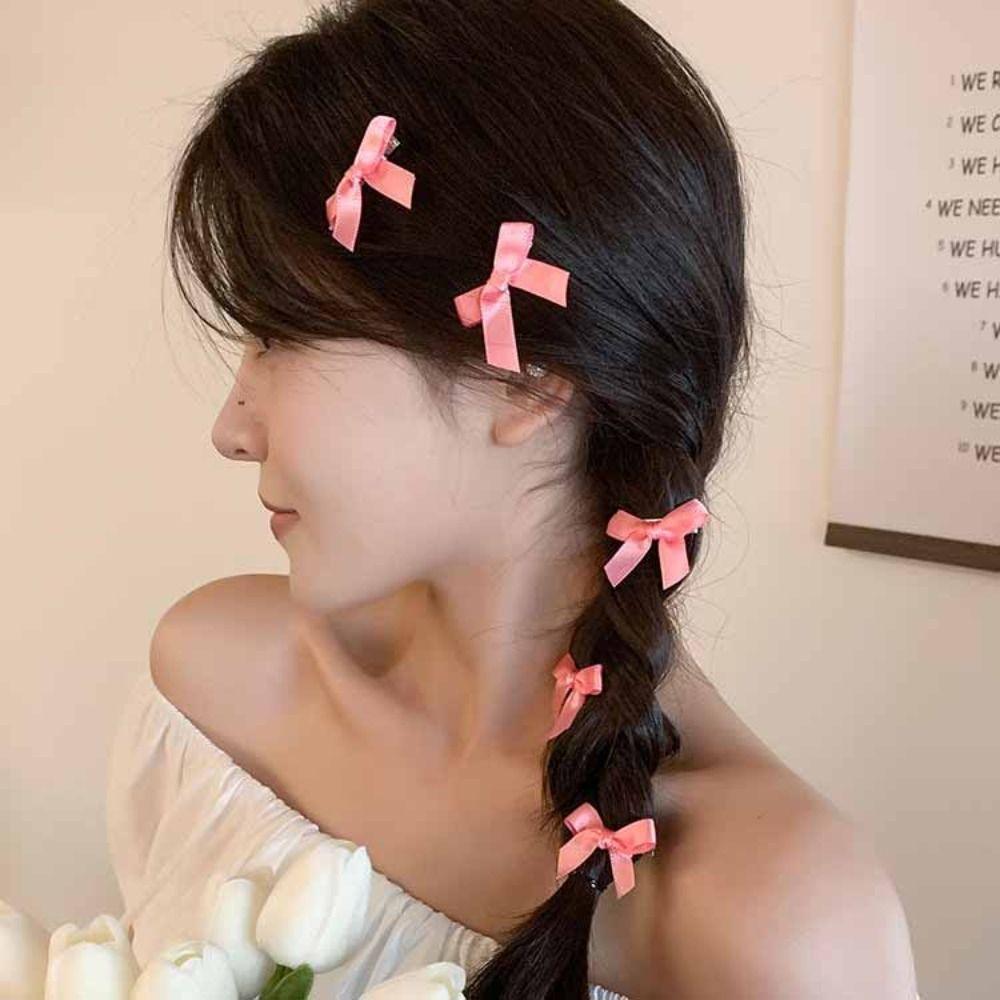 1PC Sweet Bowknot Hair Clips Ribbon Multicolor Barrette Ballet Bow Hairpin Girls
