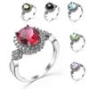 Colorful Zircon Fashion Rings: Women's Versatile Pinky Ring with European and American Design.