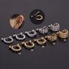 1Pc Surgical Steel Barbell With Cubic Zirconia Hoop Ear Tragus Cartilage Helix Earrings Ear Cuff Piercing Jewelry