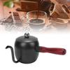 Pour Over Coffee Kettle 500ml 304 Stainless Steel Gooseneck Spout Coffee Drip Teapot with Wood Handle for   Camping