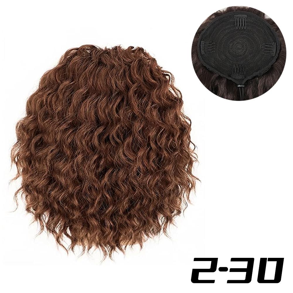 MISS WIG Synthetic Claw Clip In Bun Ponytail Wig Extension Loose Wavy Curly Drawstring Ponytail Wig For Elegant Women Daily Wear