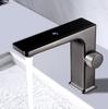 Digital Display LED Bathroom Basin Faucet Brass Black/White Hot Cold Water Sink Mixer Wash Tap Deck Mount Sink Mixer Tap