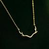 Banyan Tree S925 Silver Deer Antler Necklace with Diamond - Women's Fashion Clavicle Chain Holiday Gift