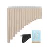 Pan Flute C Key with Cardboard Carrying Bag for Children Adults Beginners Teaching Staff Beige 16