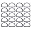 20Pcs D Rings 4x38x23mm Strong Structure Widely Used Elegant Appearance DIY Crafts for Bags Wallets