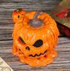 Halloween Melting Skull Pumpkin Bowl - Resin Candy Dish and Table Decor