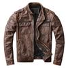 Vintage Motorcycle Jacket Men Leather Jackets 100 %Genuine Cowhide Slim Fit Skin Coat Man Biker Clothing Autumn M698