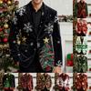 Men's Printing Corduroy Warm Pocket Suit Jacket Cardigan Men's Casual Suit