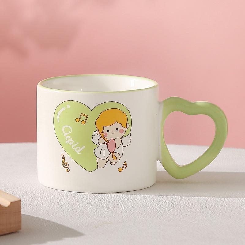 Chinese Valentine's Day Gift Couple Mug High Precision Ceramic Cup with Lid Water Cup Women's Souvenir