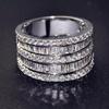 S925 Silver Jewelry Lab Moissanite Ring For Women Men Silver 925 Jewelry Wedding Bands Ring Box Party Rings