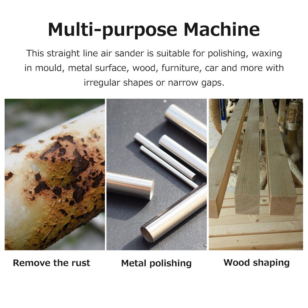 Mini Straight Line Air Sander with 2 Sanding Pads Random Orbital Pneumatic Sander Air-operated