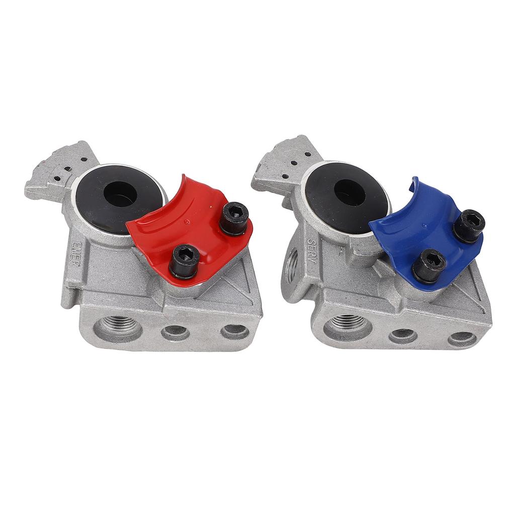 1 Pair 37 Degree Gladhand Set Red Blue Trailer Glad Hand Brake Air Hose Coupling Connector for Semi Trailers Trucks