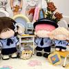 Blue Miniature School Uniform 10cm 20cm Shirt Necktie Pants Set Doll Clothes  Cotton Stuffed Doll