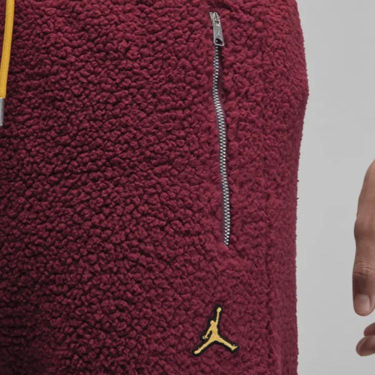 Jordan Colorblock Logo Embroidery Drawstring Elastic Waist Joggers Men Bottoms Red DV1570-680