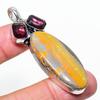 Bumble Bee Jasper, Amethyst 925 Sterling Silver Gift Pendant 2.52" v1K75