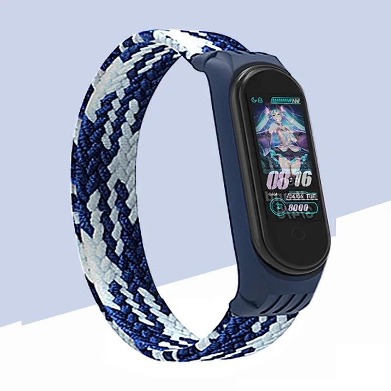 Bracelet for Xiaomi Mi Band 6 7 Strap Nylon Braided Solo Loop Pulseira Bracelet Miband5 Wristband Belt Correa Mi Band 5 4 3 6 7