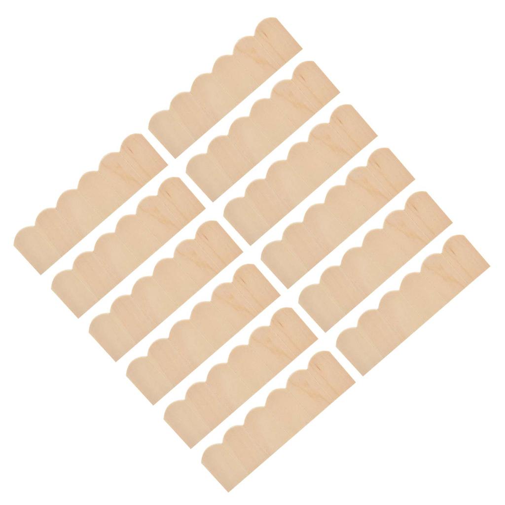 12pcs 1:12 Dollhouse Wooden Shingles Miniature Roof Tiles Decoration Accessories