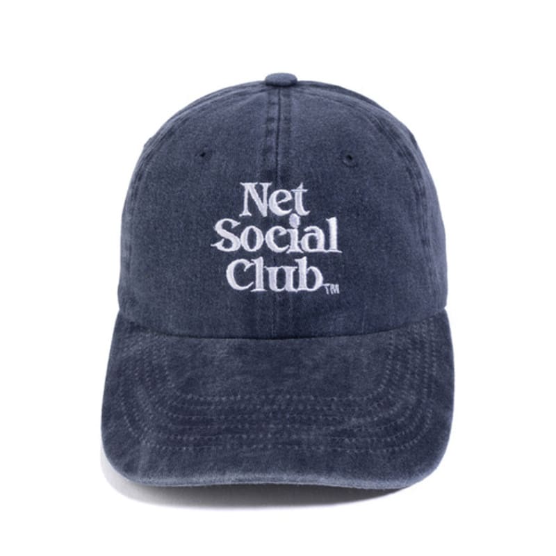 Net Social Club OG LOGO PEACH PIGMENT CAP (NAVY)