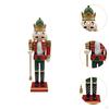 Traditional Wooden Nutcracker Ornament Christmas Decor Collectible Decoration Statue Figurine for