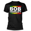 Bob Marley Unisex Adult Rasta Band Block Cotton T-Shirt