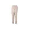 Solid Color Drawstring Knit Sports Pants Men Bottoms Beige IN9468