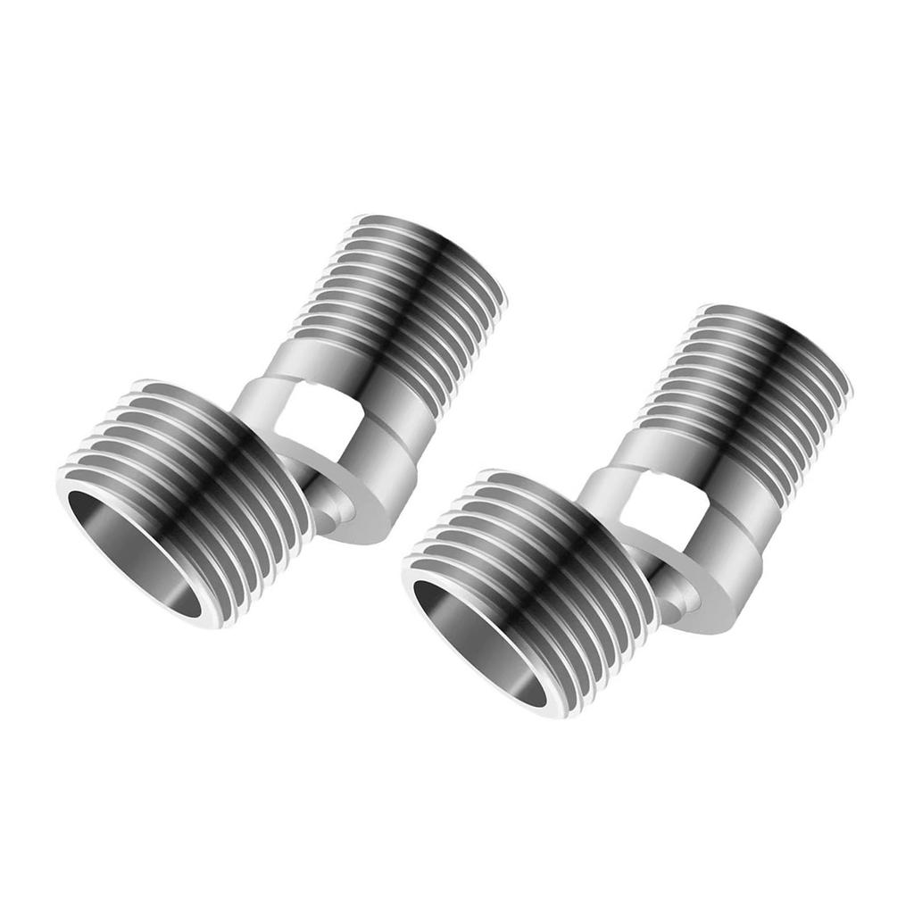 Stainless Steels Shower Tap Adapter 360 Degree Adjustable Angled Bents Base Extended Angled Showerhead Corner Joint