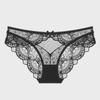 "Ultra-Thin Lace Mesh Low-Waist Panties with Hip Lift"