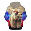 Russian Bear 3D Print Hoodie National Flag of Russia Sweatshirt 2022 Men Long Sleeve Pullover Autumn Comfortable Hoodies