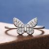 New Silver Color Delicate Butterfly Women Rings Brilliant Cubic Zirconia Girl Stylish Party Accessories Female Trendy Jewelry