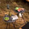 1PC Outdoor Portable Small Round Table Folding for Picnic Adjustable Camping Table Ultra-light Plastic Lamp Holder