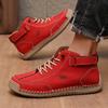Men's Mid Top Boots Waterproof Casual Motorcycle Sneakers Flats Fashion Moccasins Tooling Shoes Luxury Footwear Plus Size 38-46