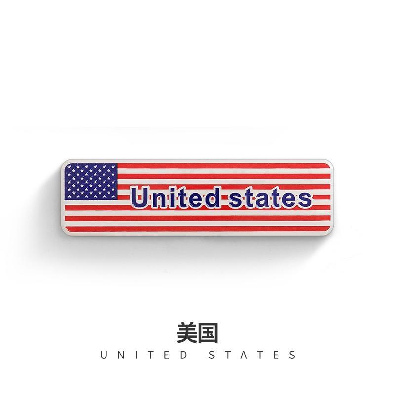 Car Styling 3D Aluminum UK Germany USA Russia France Sweden Malaysia Indonesia National Flag Emblem Badge Motorcycle Car Sticker